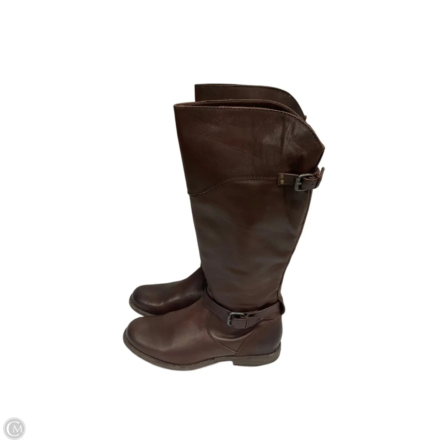Boots Knee Flats By Frye In Brown, Size: 9