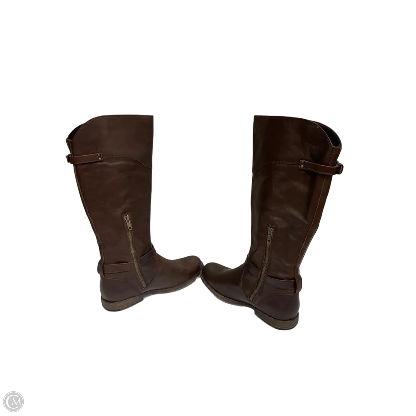 Boots Knee Flats By Frye In Brown, Size: 9