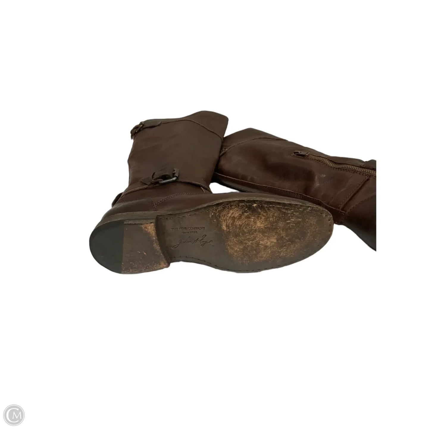 Boots Knee Flats By Frye In Brown, Size: 9