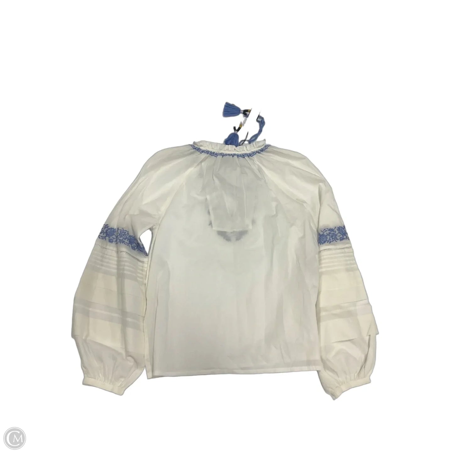 Top Long Sleeve By Bcbgmaxazria In White, Size: Xxs