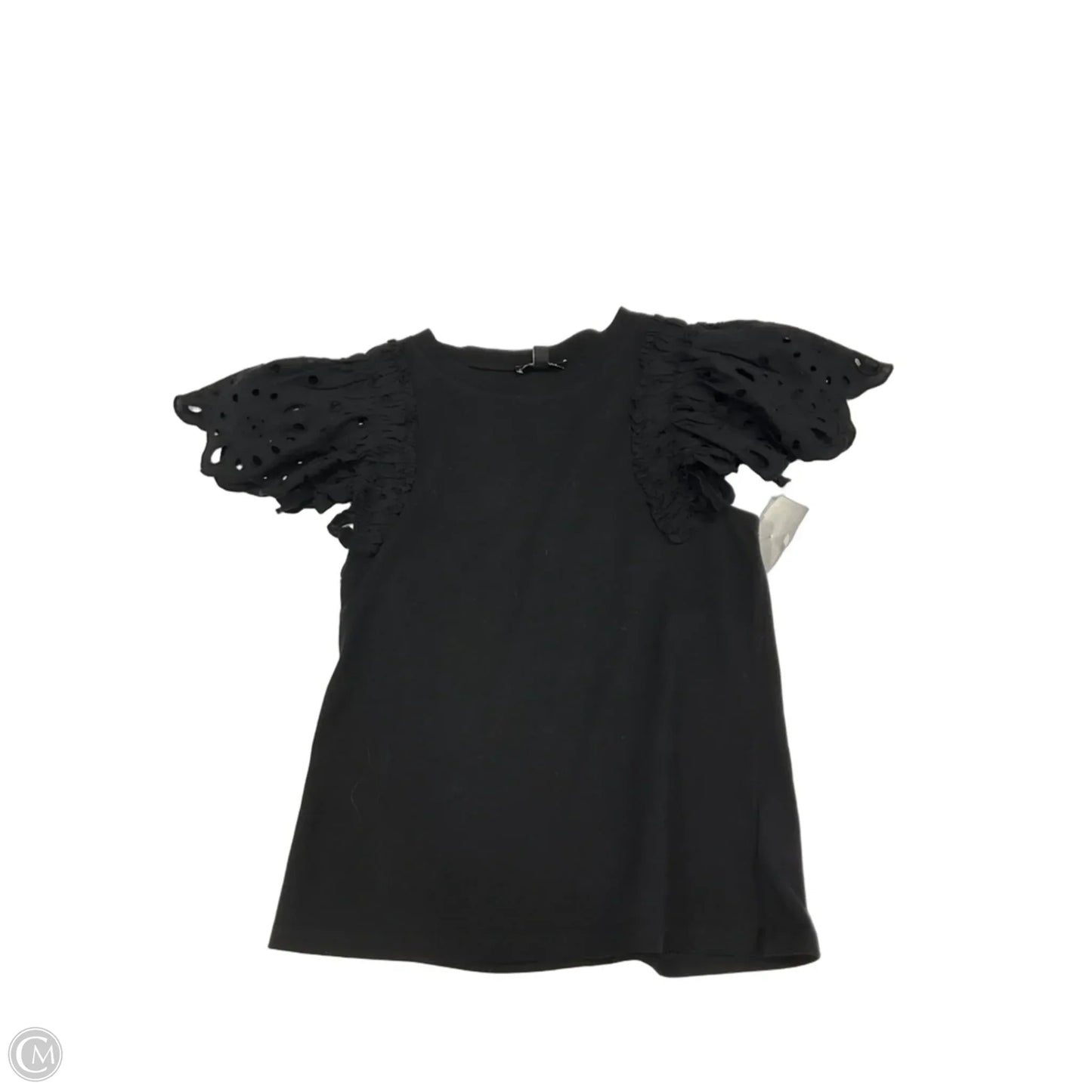 Top Short Sleeve By Express In Black, Size: Xs