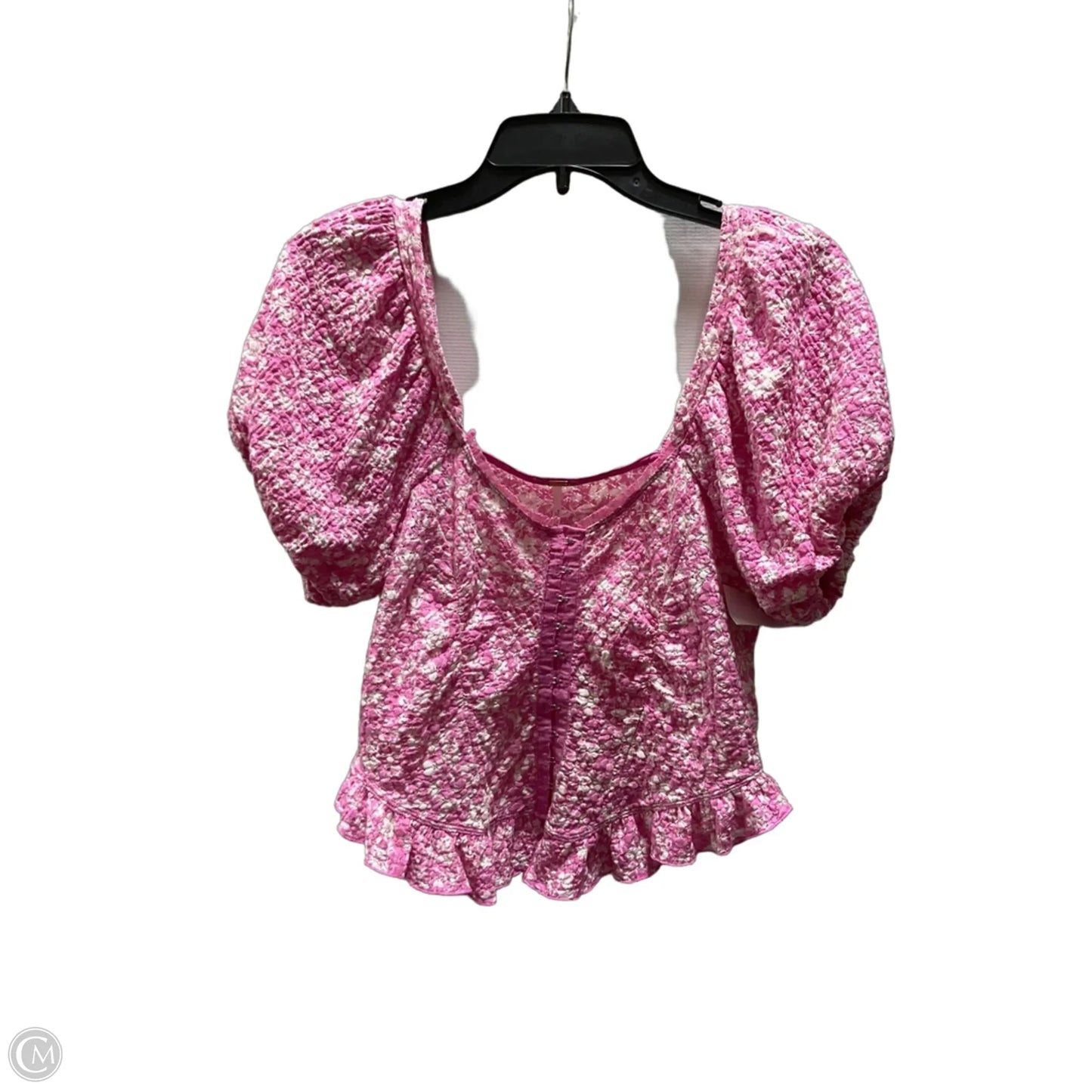 Top Short Sleeve By Free People In Pink, Size: M