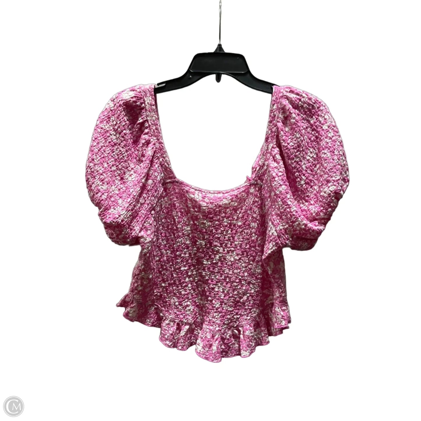 Top Short Sleeve By Free People In Pink, Size: M