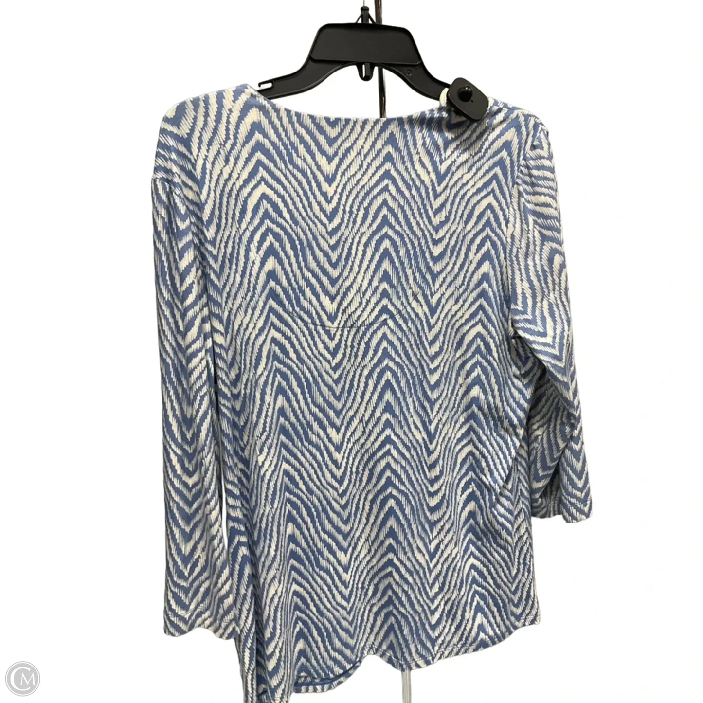 Top 3/4 Sleeve By Chicos In Blue, Size: L