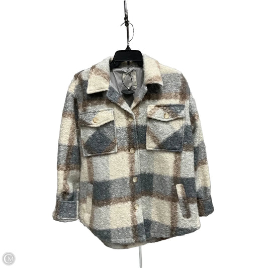 Coat Faux Fur & Sherpa By Stoosh In Grey, Size: S