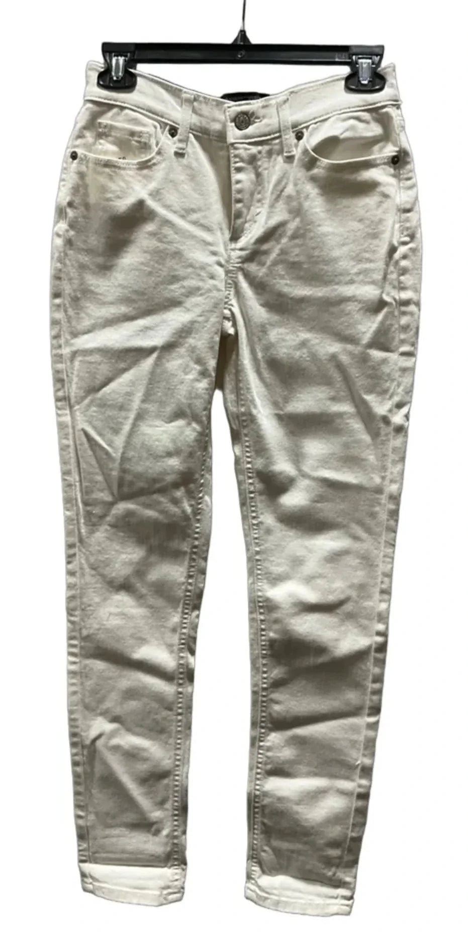 Jeans Skinny By Banana Republic In White Denim, Size: 0