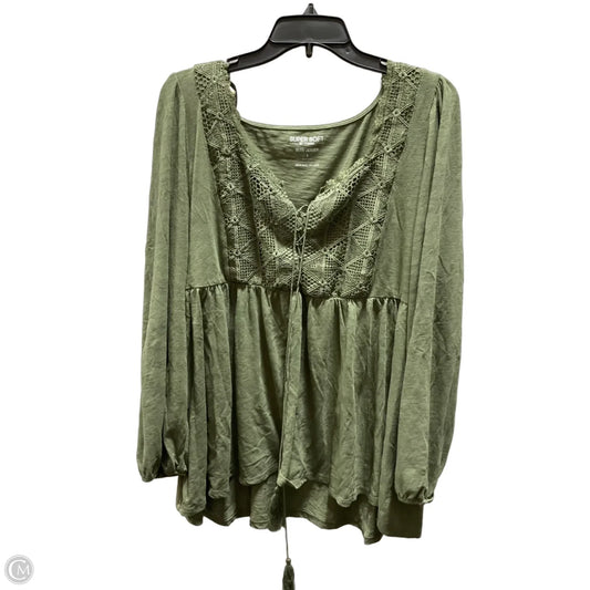 Top Long Sleeve By Torrid In Green, Size: 1x
