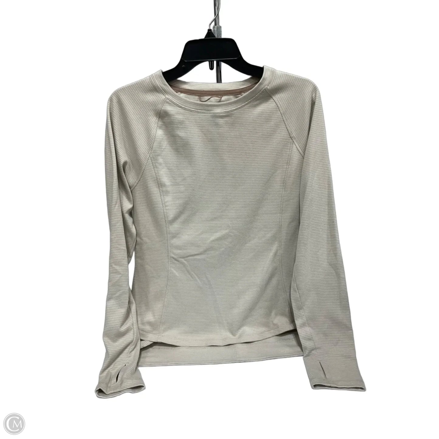 Athletic Top Long Sleeve Collar By Avalanche In Striped Pattern, Size: L