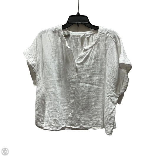 Top Short Sleeve By Gap In White, Size: L