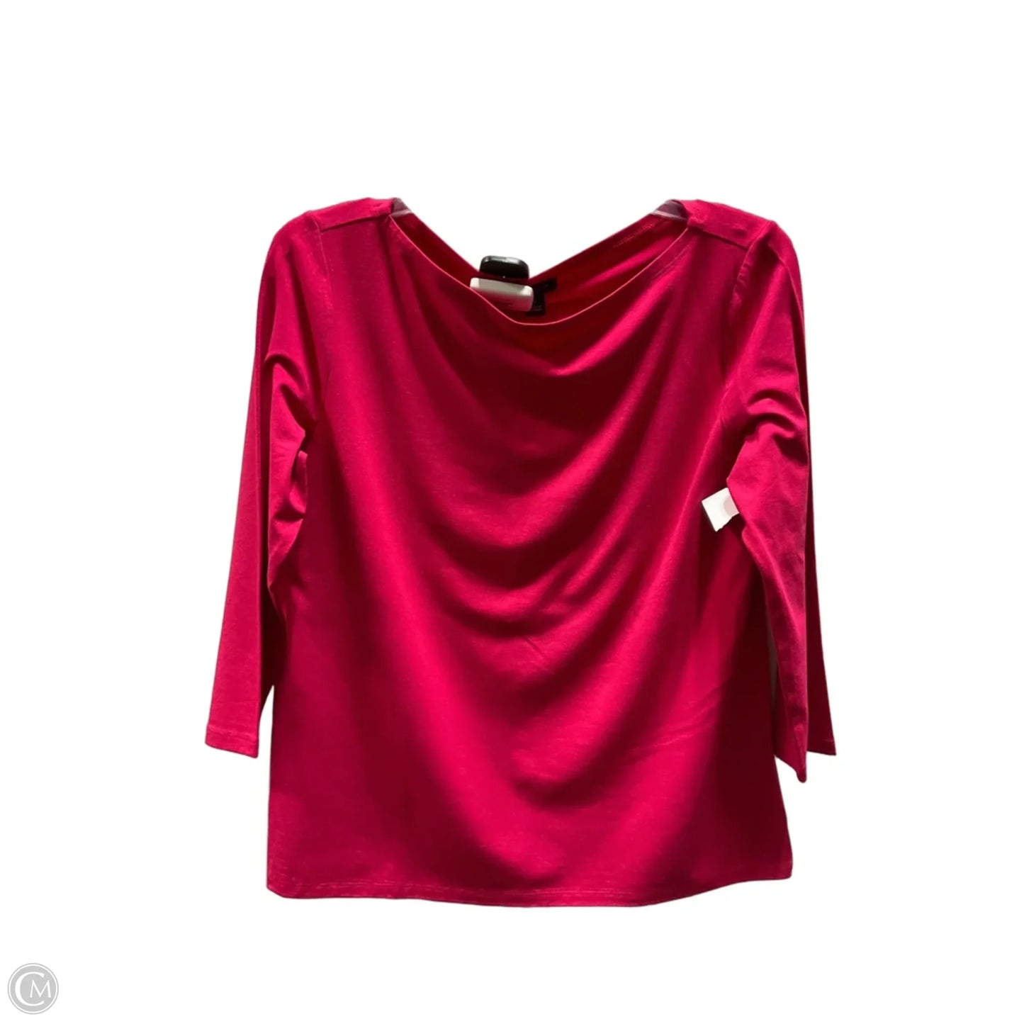 Top 3/4 Sleeve Basic By Ann Taylor In Pink, Size: M
