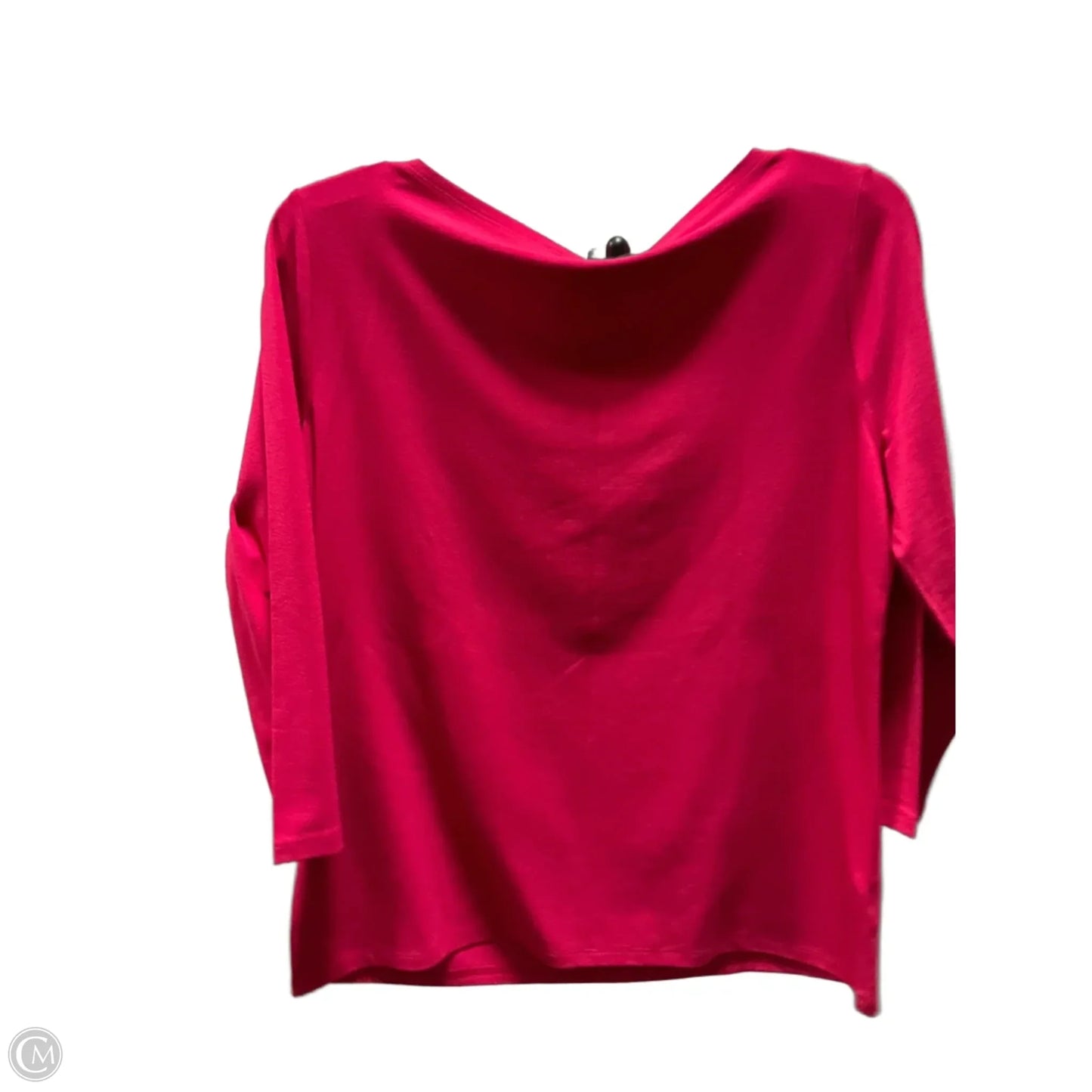 Top 3/4 Sleeve Basic By Ann Taylor In Pink, Size: M