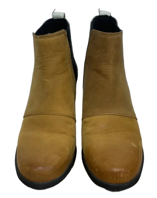 Boots Ankle Heels By Sorel In Tan, Size: 6