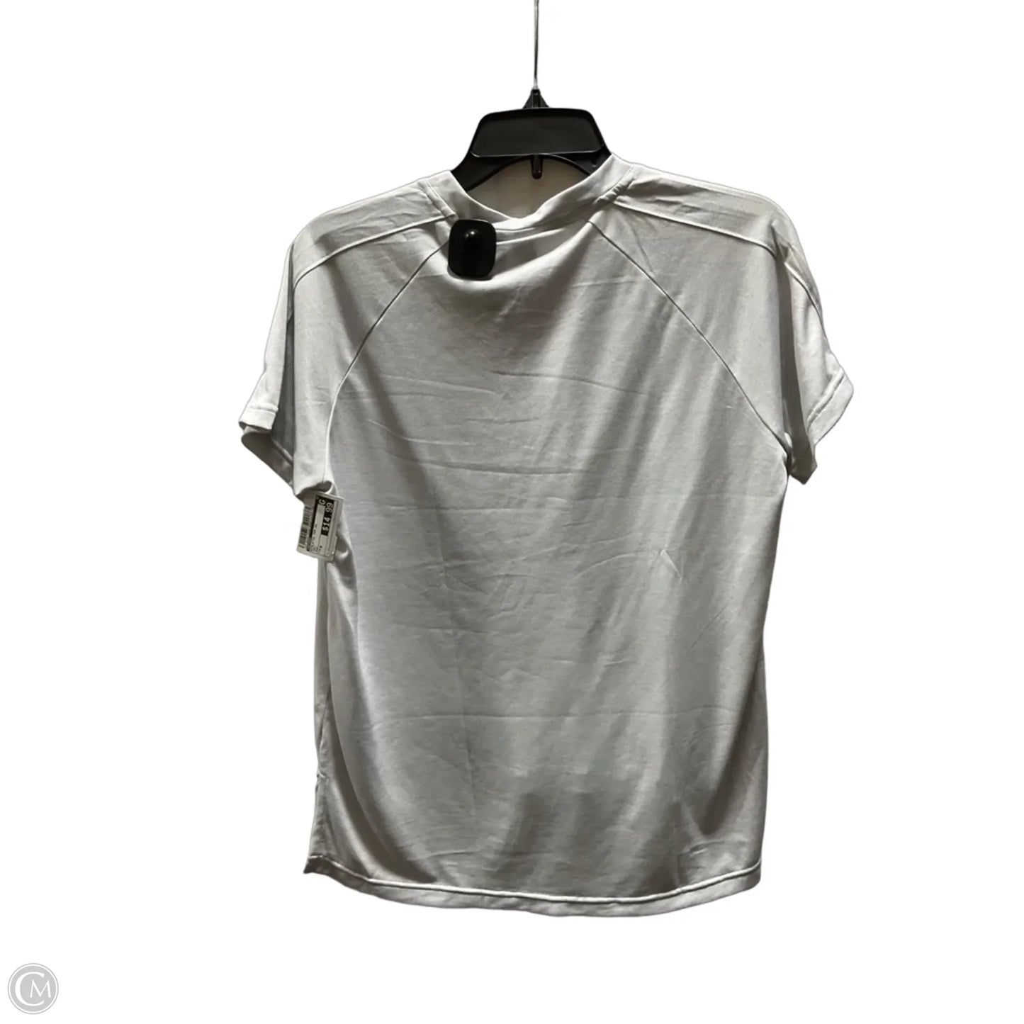 Athletic Top Short Sleeve By Adidas In Grey, Size: M