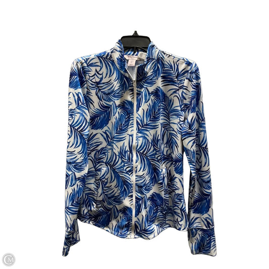 Athletic Jacket By Tommy Bahama In Blue & White, Size: L