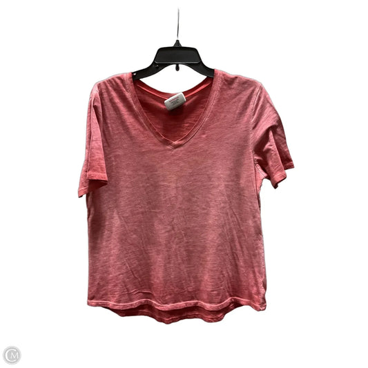 Athletic Top Short Sleeve By Columbia In Red, Size: L