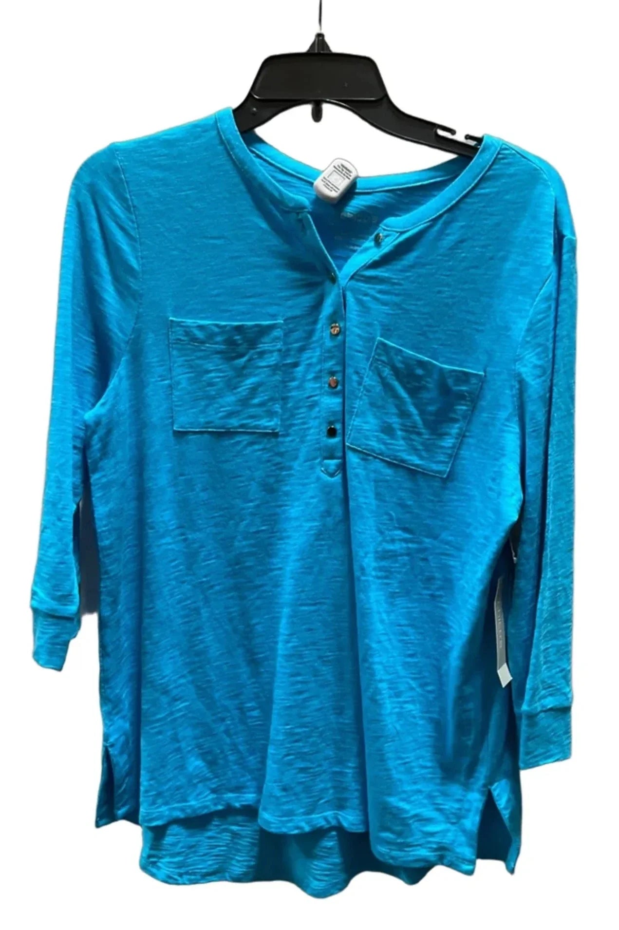 Top 3/4 Sleeve By Chicos In Teal, Size: M