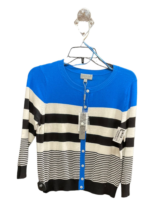 Striped Pattern Sweater Cardigan Joseph A., Size Petite  M