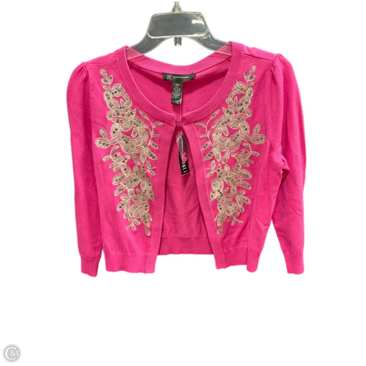 Sweater Cardigan By Inc In Pink, Size: S
