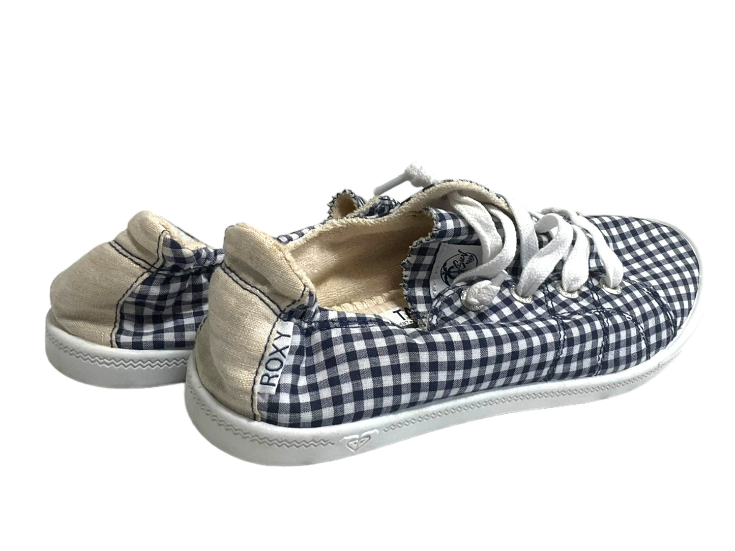 Checkered Pattern Shoes Flats Roxy, Size 8.5