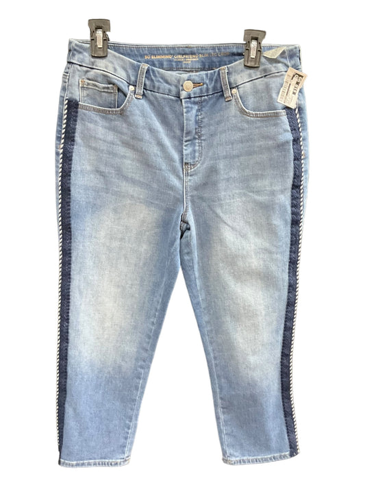 Blue Denim Jeans Cropped Chicos, Size 8petite