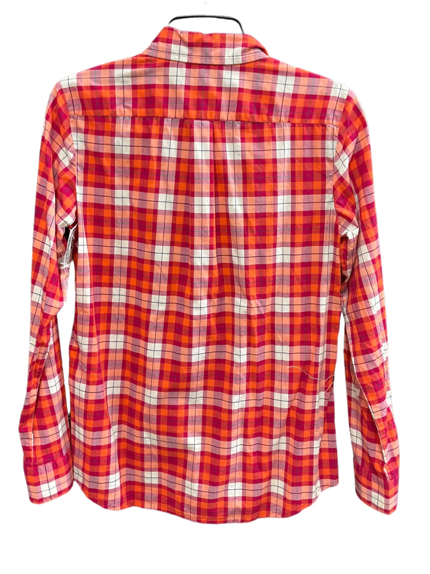 Plaid Pattern Blouse Long Sleeve Banana Republic, Size S