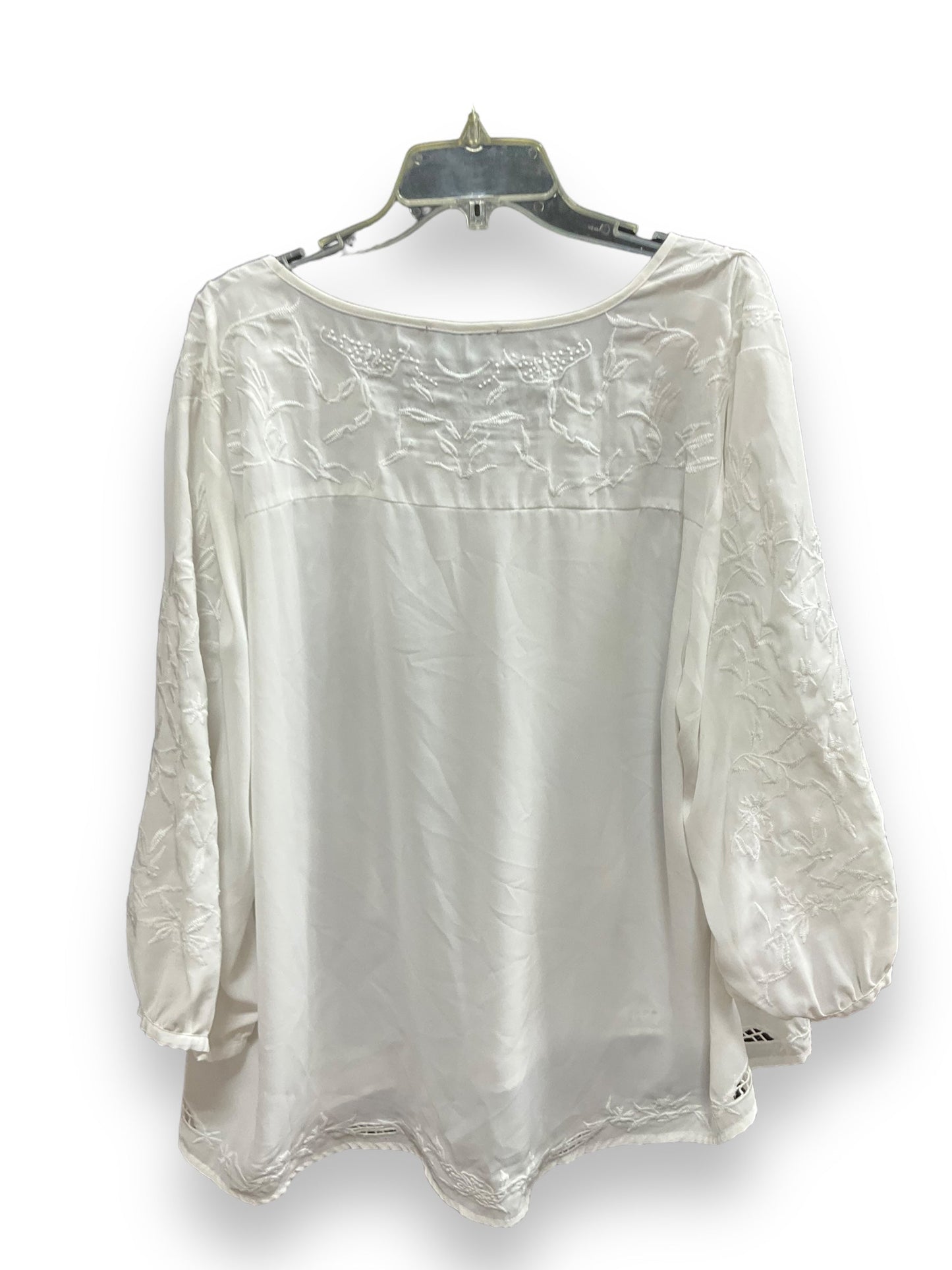 White Top Short Sleeve Cynthia Rowley, Size 2x