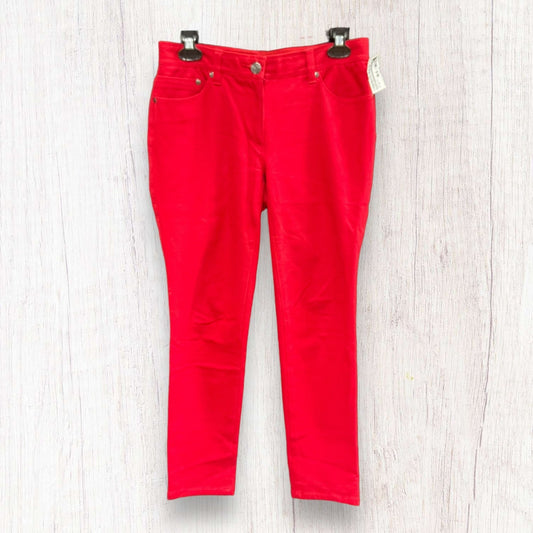 Red Denim Jeans Straight Chicos, Size Xs