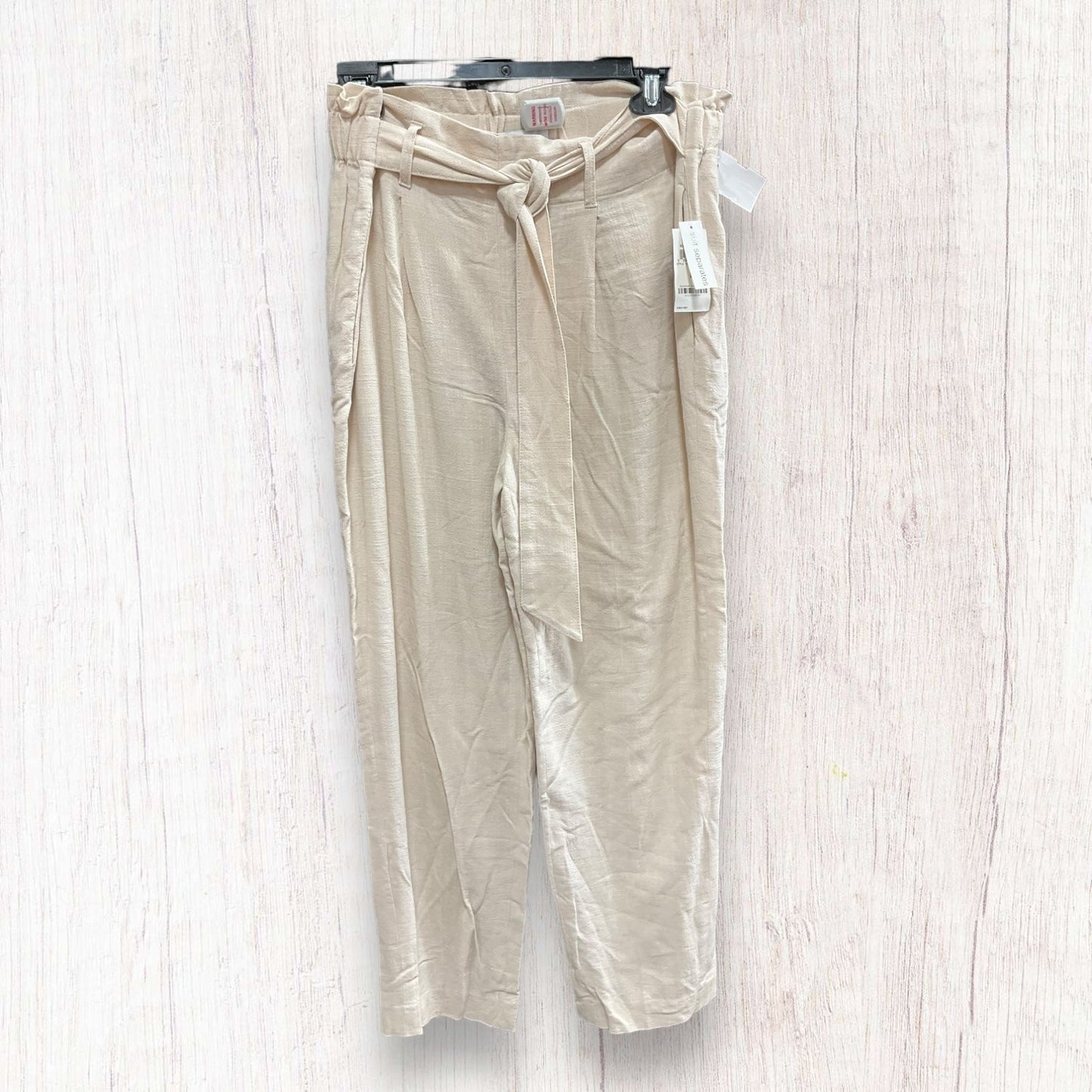 Beige Pants Linen Bar Iii, Size L