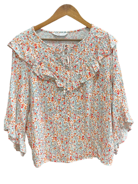 Floral Print Top 3/4 Sleeve Sonoma, Size Xl