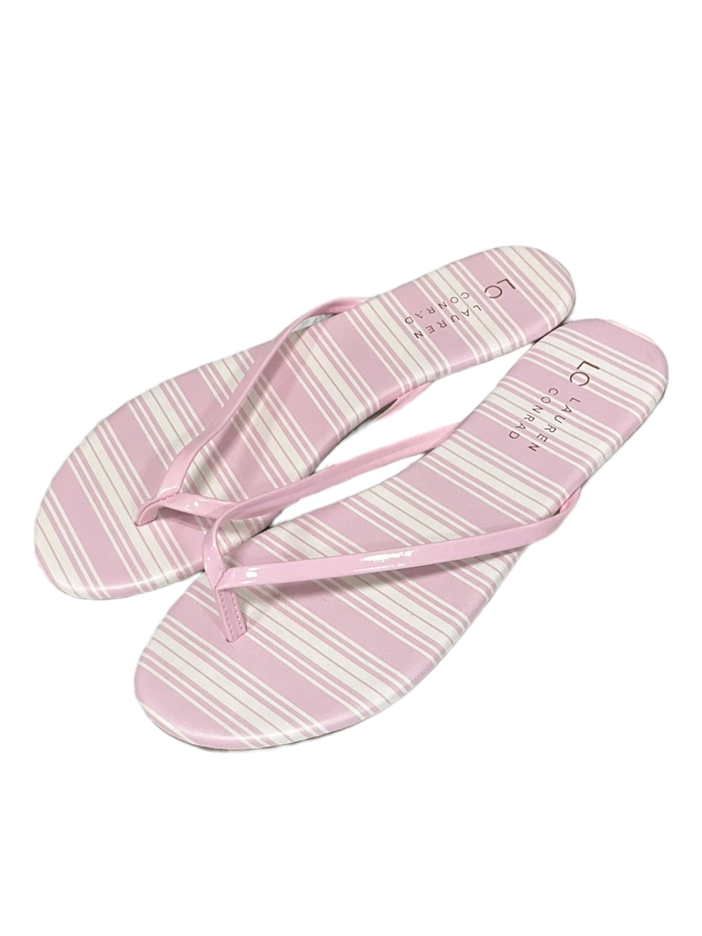 Striped Pattern Sandals Flip Flops Lc Lauren Conrad, Size 9