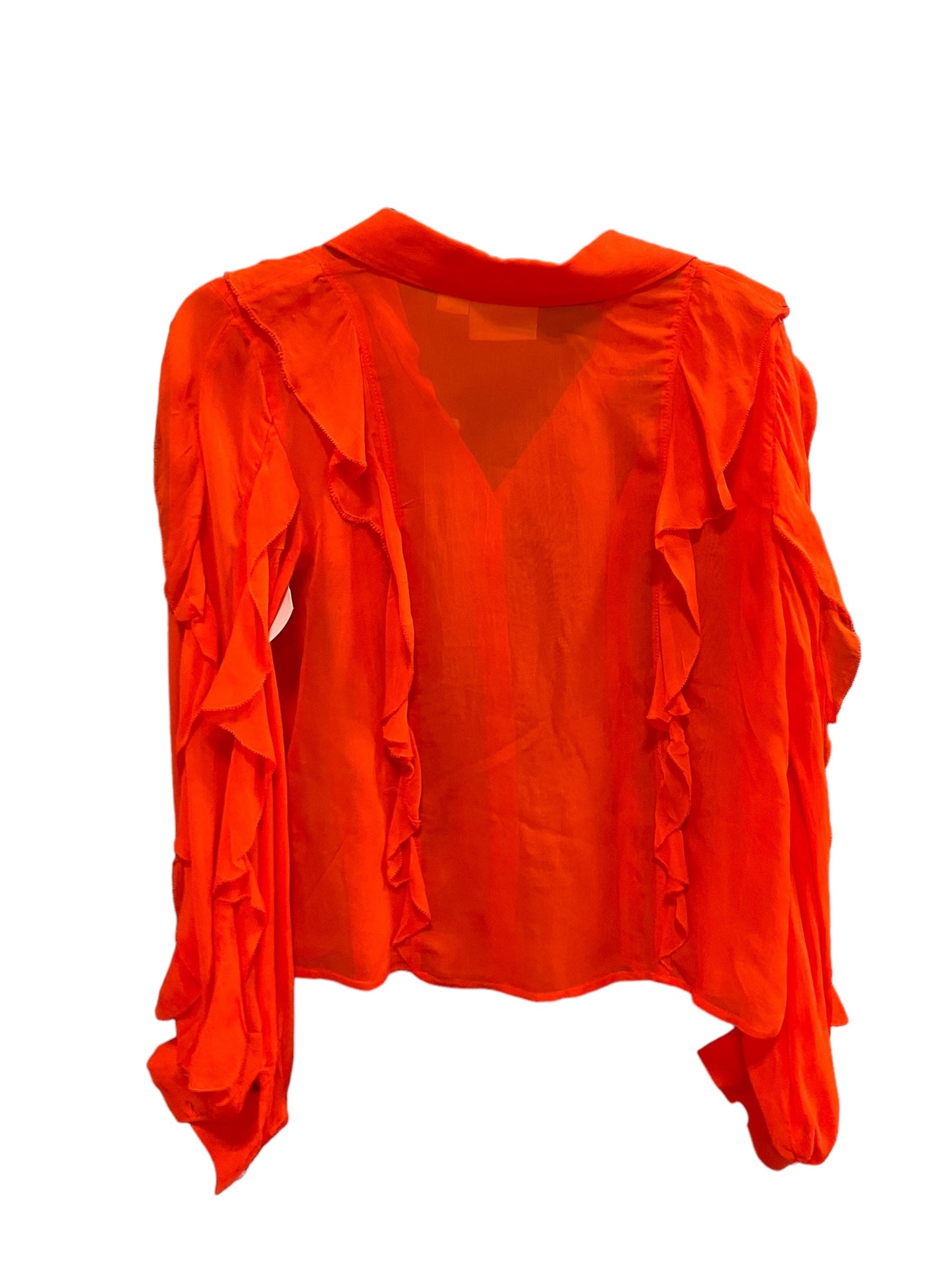 Orange Blouse Long Sleeve Maeve, Size S