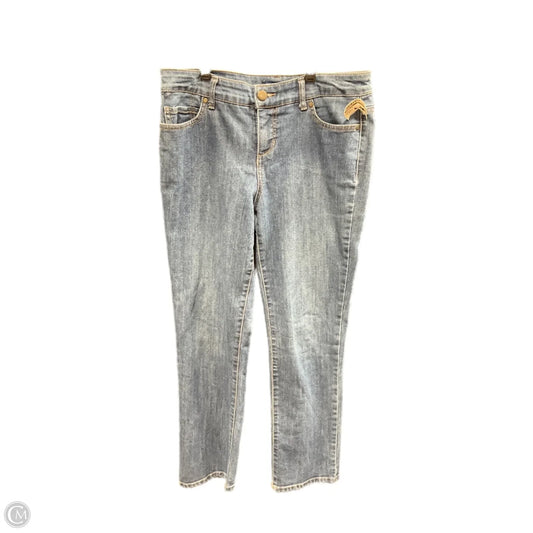 Jeans Straight By Bandolino In Blue Denim, Size: 4petite