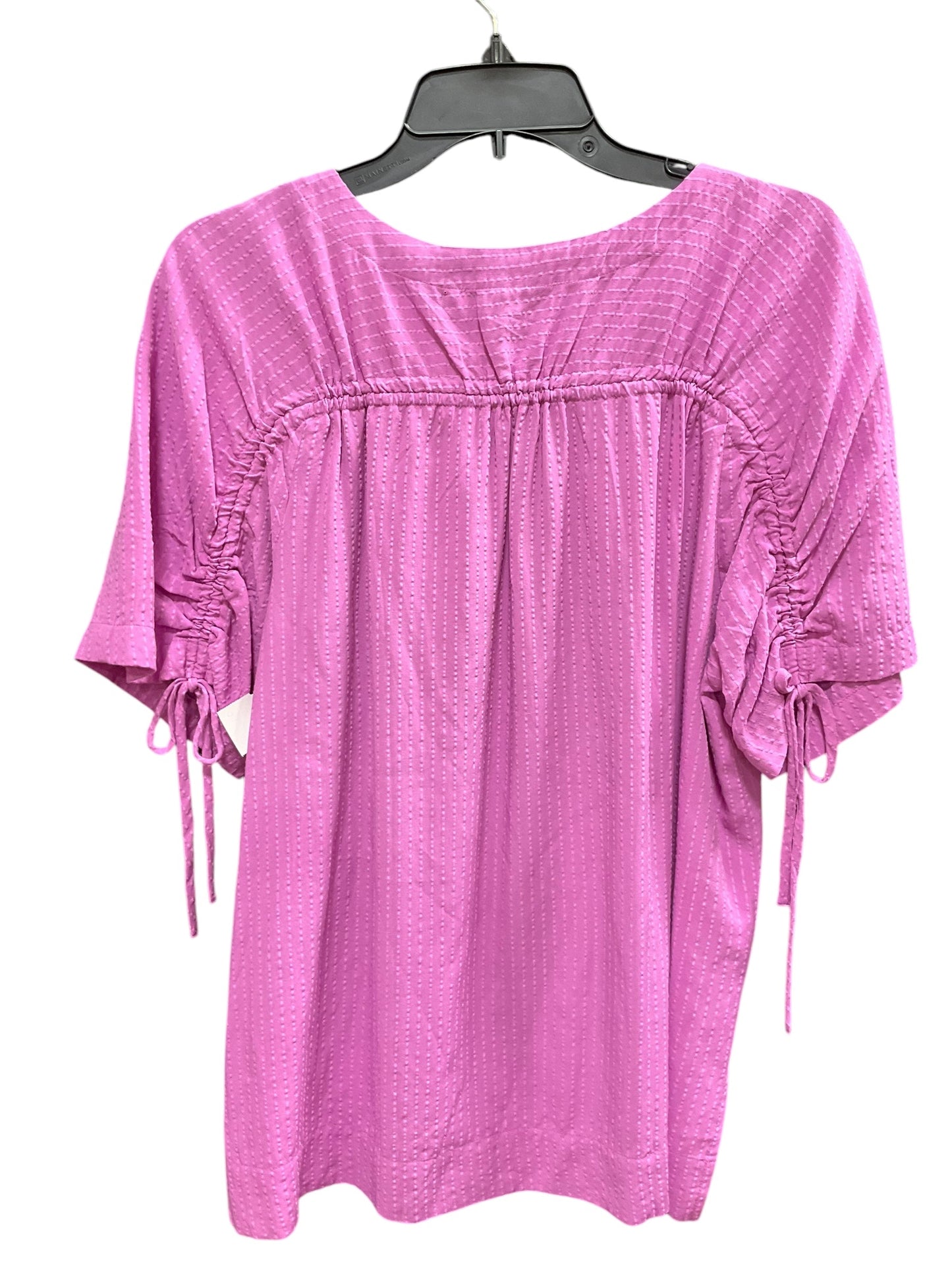 Top Short Sleeve By Loft In Purple, Size: L