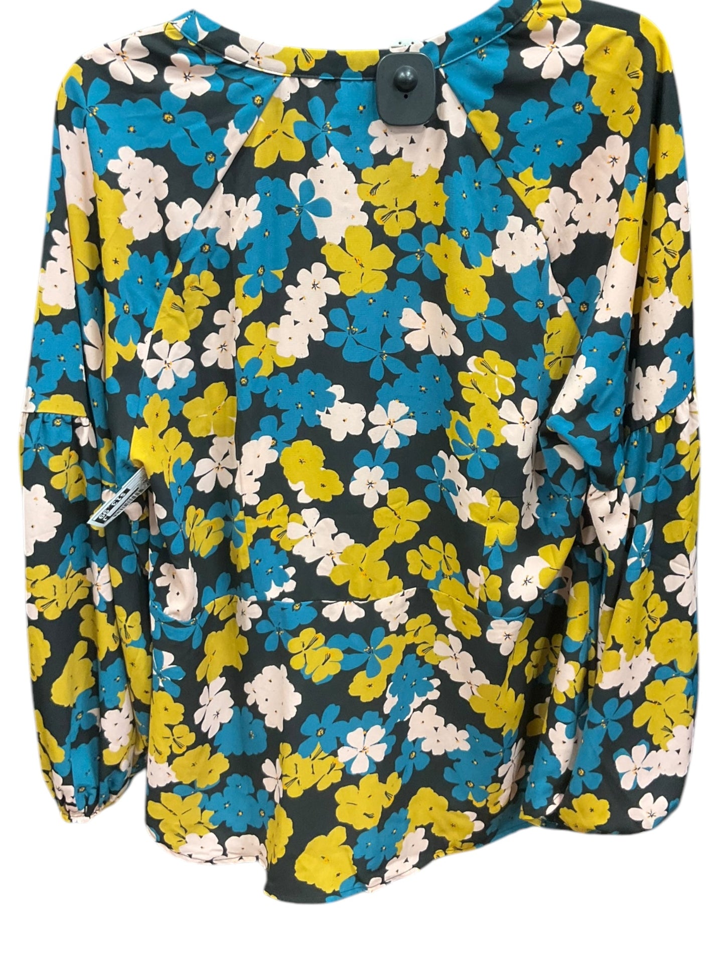 Top Long Sleeve By Cabi In Floral Print, Size: L