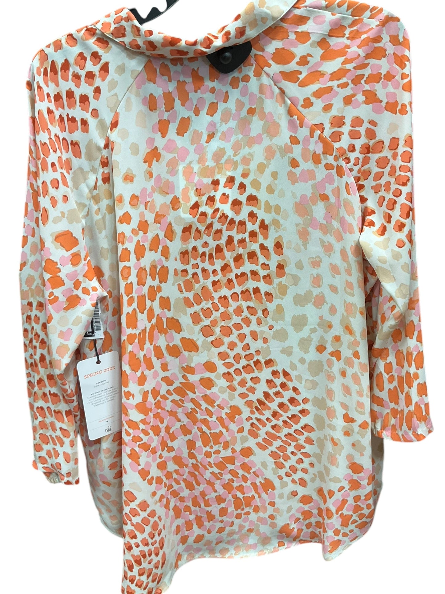 Blouse Long Sleeve By Cabi In Multi-colored, Size: M