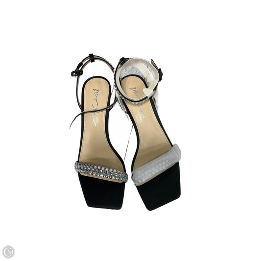 Shoes Heels Kitten By Betsey Johnson In Black & Silver, Size: 7.5