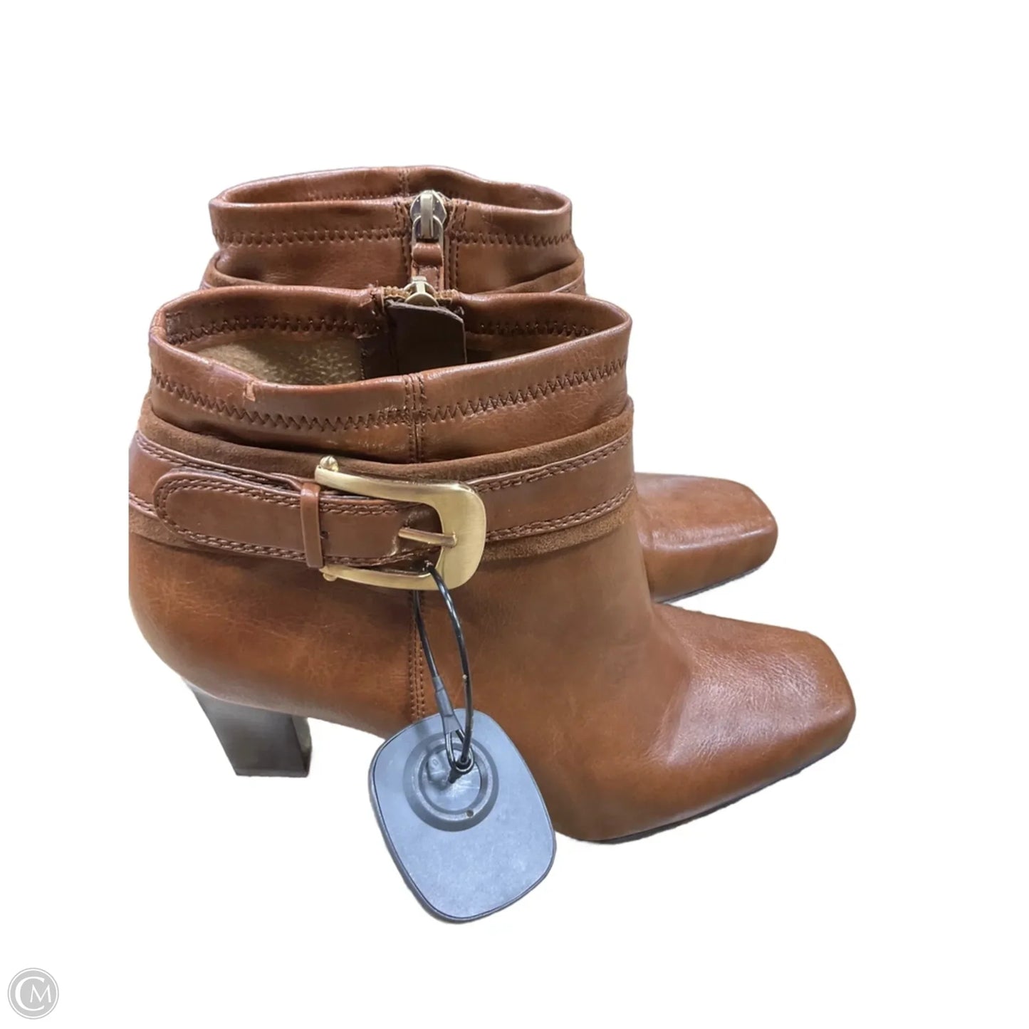 Boots Leather By Franco Sarto In Tan, Size: 7.5