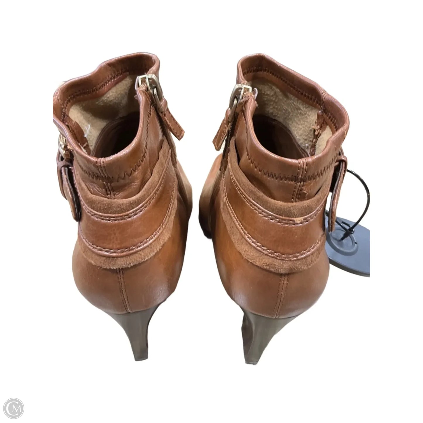 Boots Leather By Franco Sarto In Tan, Size: 7.5