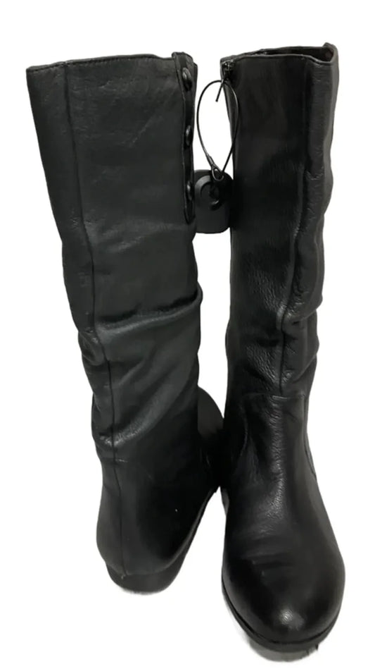 Boots Mid-calf Flats By Michelle D. In Black, Size: 7