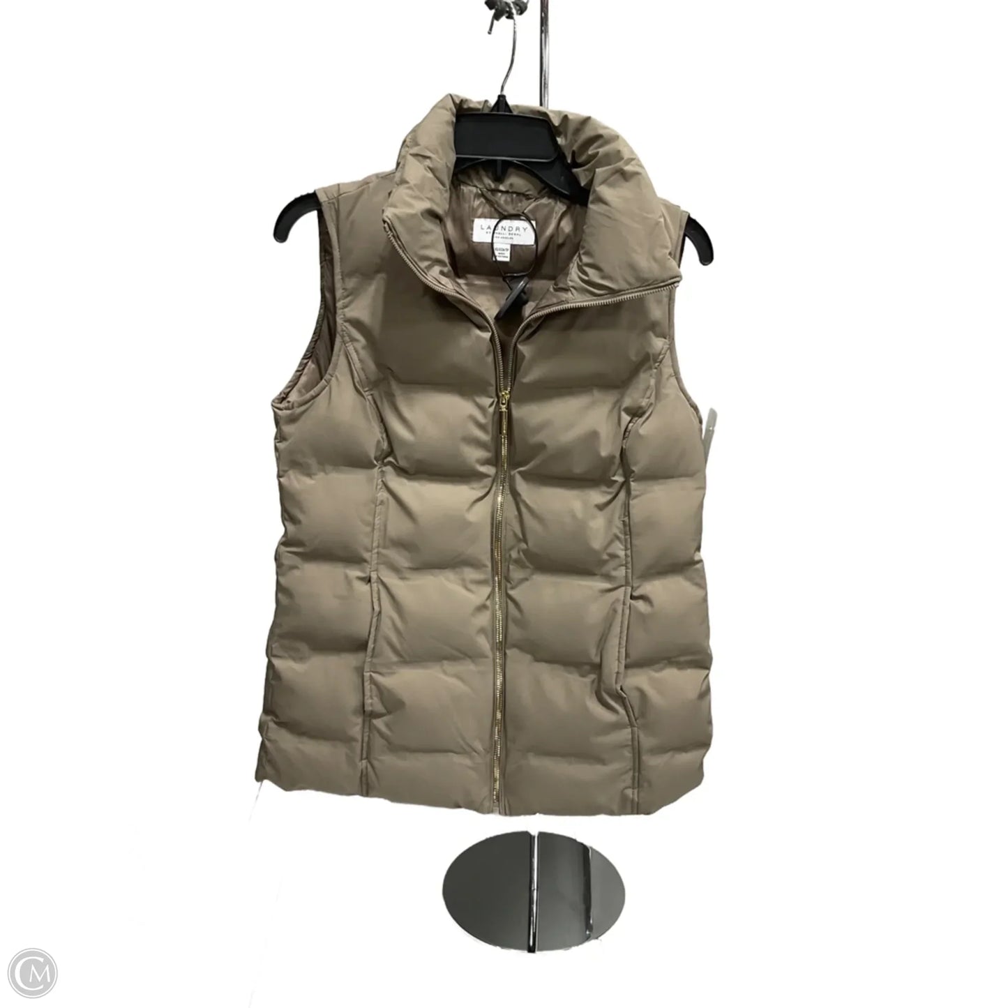 Vest Puffer & Quilted By Laundry In Taupe, Size: Xs