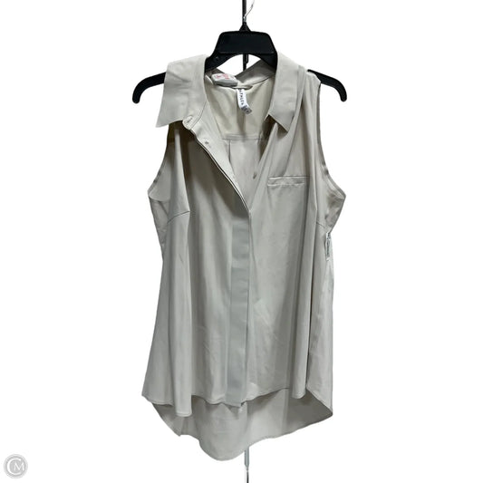 Blouse Sleeveless By Athleta In Beige, Size: 1x