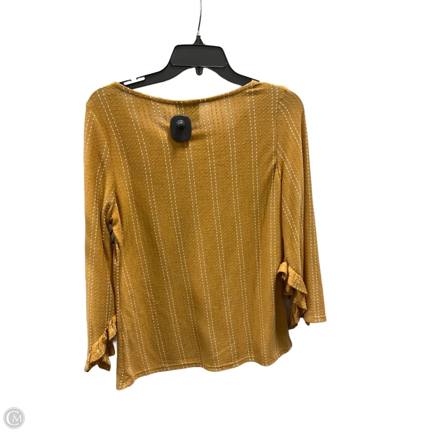 Top Long Sleeve By W5 In Gold, Size: M
