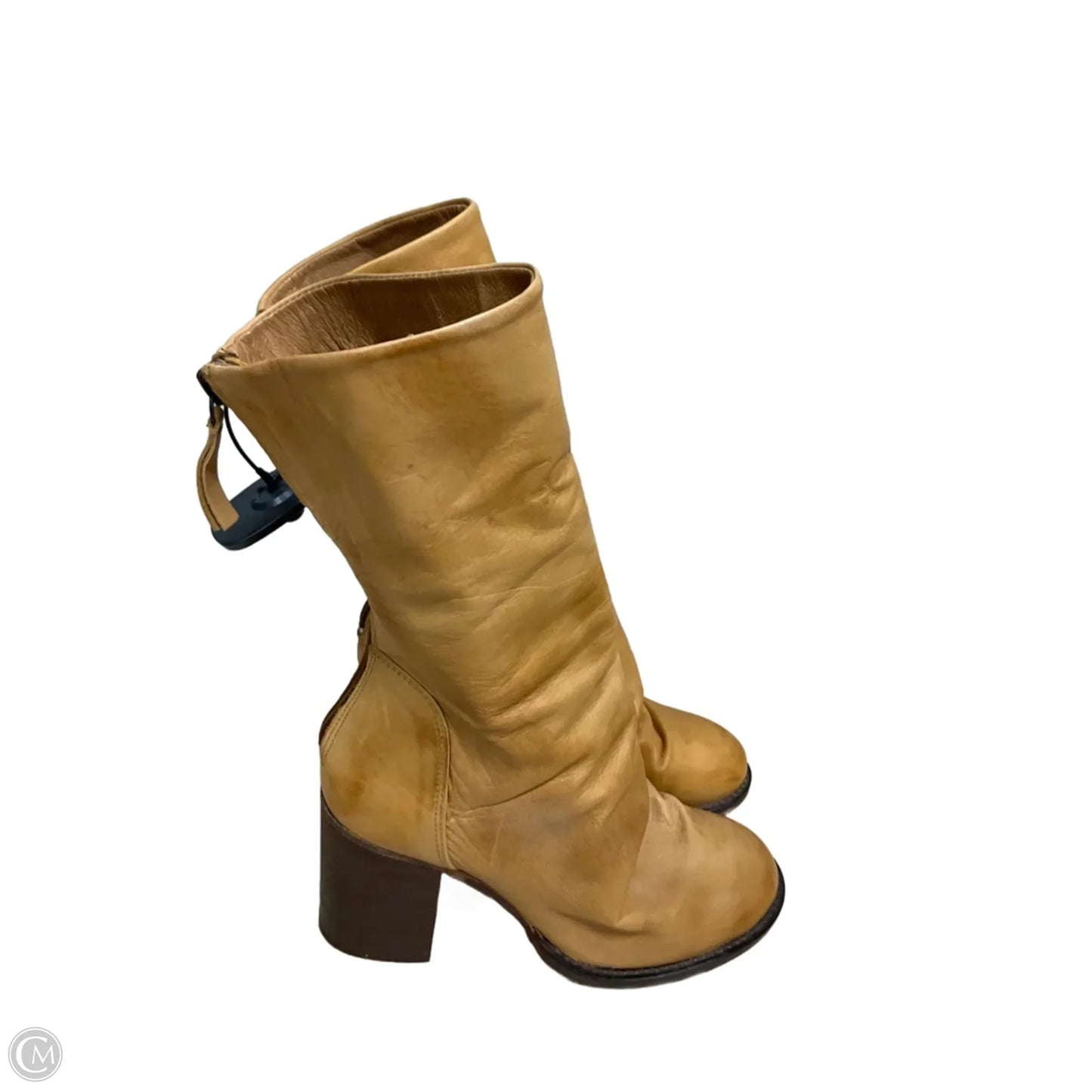 Boots Mid-calf Heels By Free People In Tan, Size: 6.5