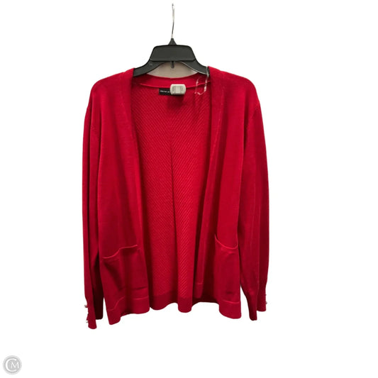 Sweater Cardigan By Verve In Red, Size: L
