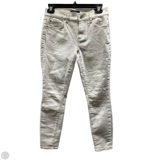 Jeans Skinny By Ann Taylor In White Denim, Size: Xsp