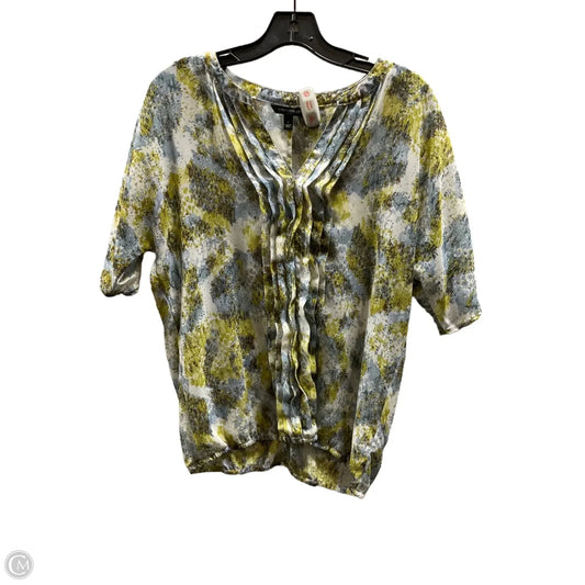 Top Short Sleeve By Banana Republic In Multi-colored, Size: S