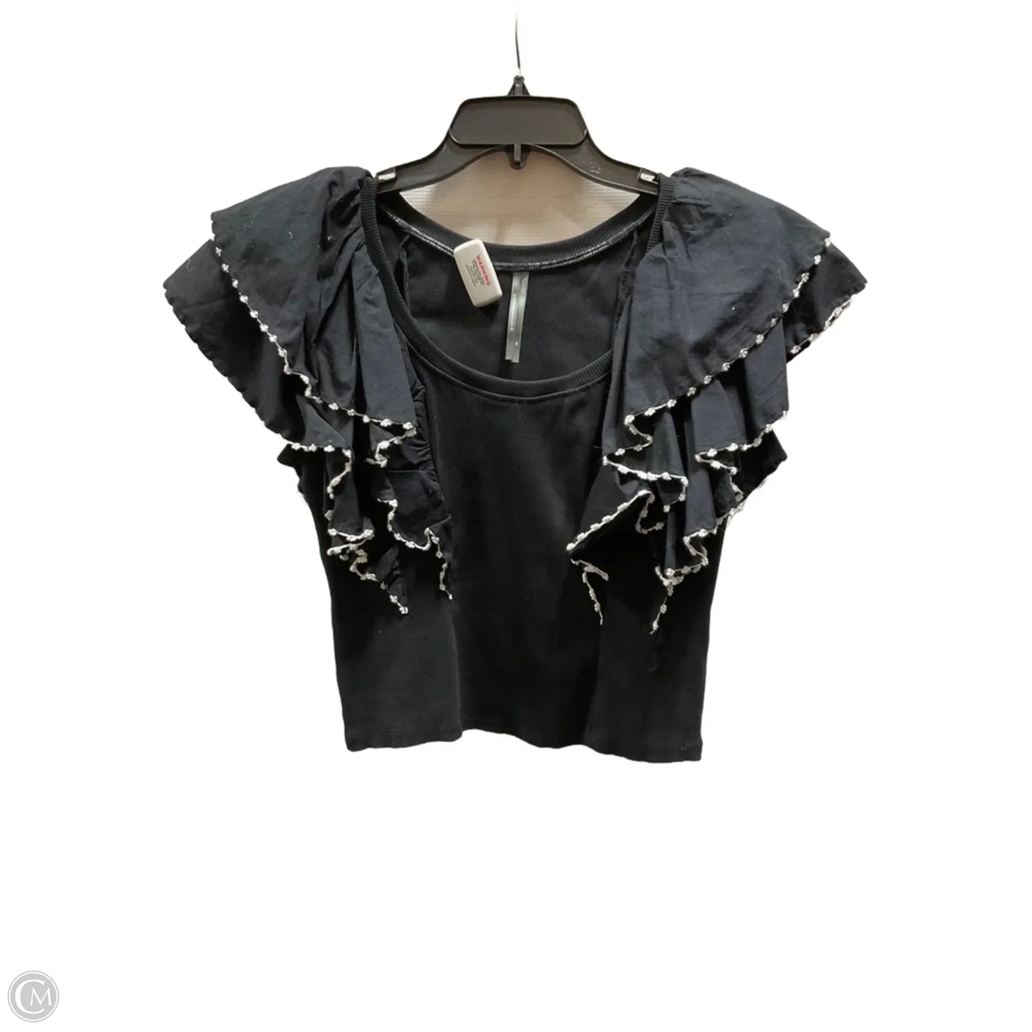 Top Short Sleeve By Anthropologie In Black, Size: Xs