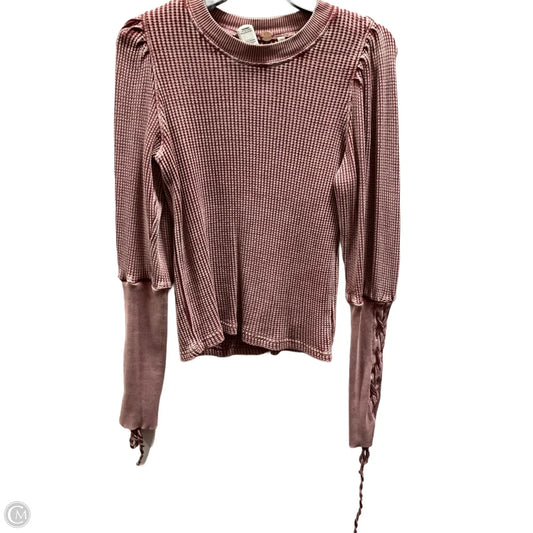 Top Long Sleeve By Free People In Red, Size: S