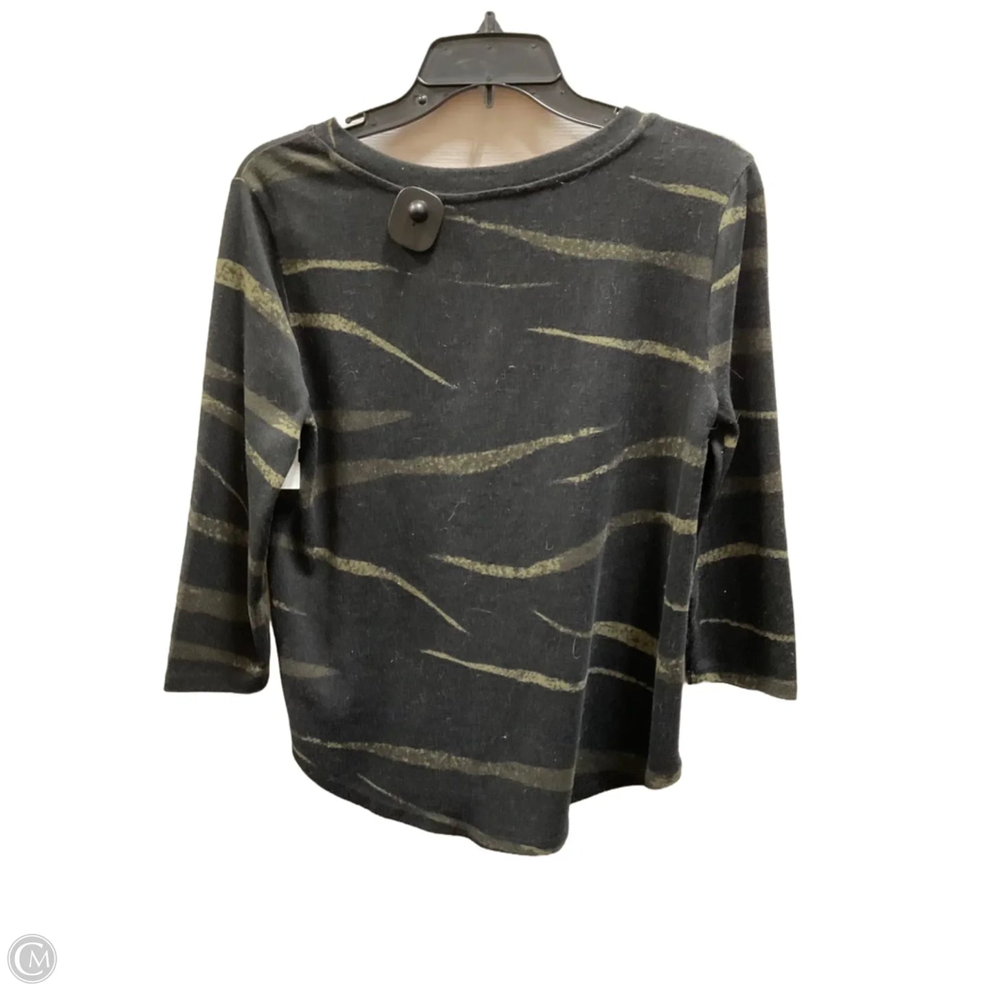 Top Long Sleeve Basic By Liverpool In Black & Green, Size: S