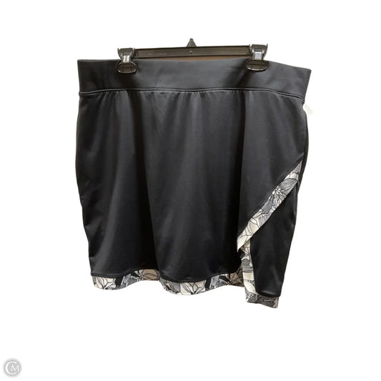 Athletic Skort By Stella Parker In Black, Size: Xl